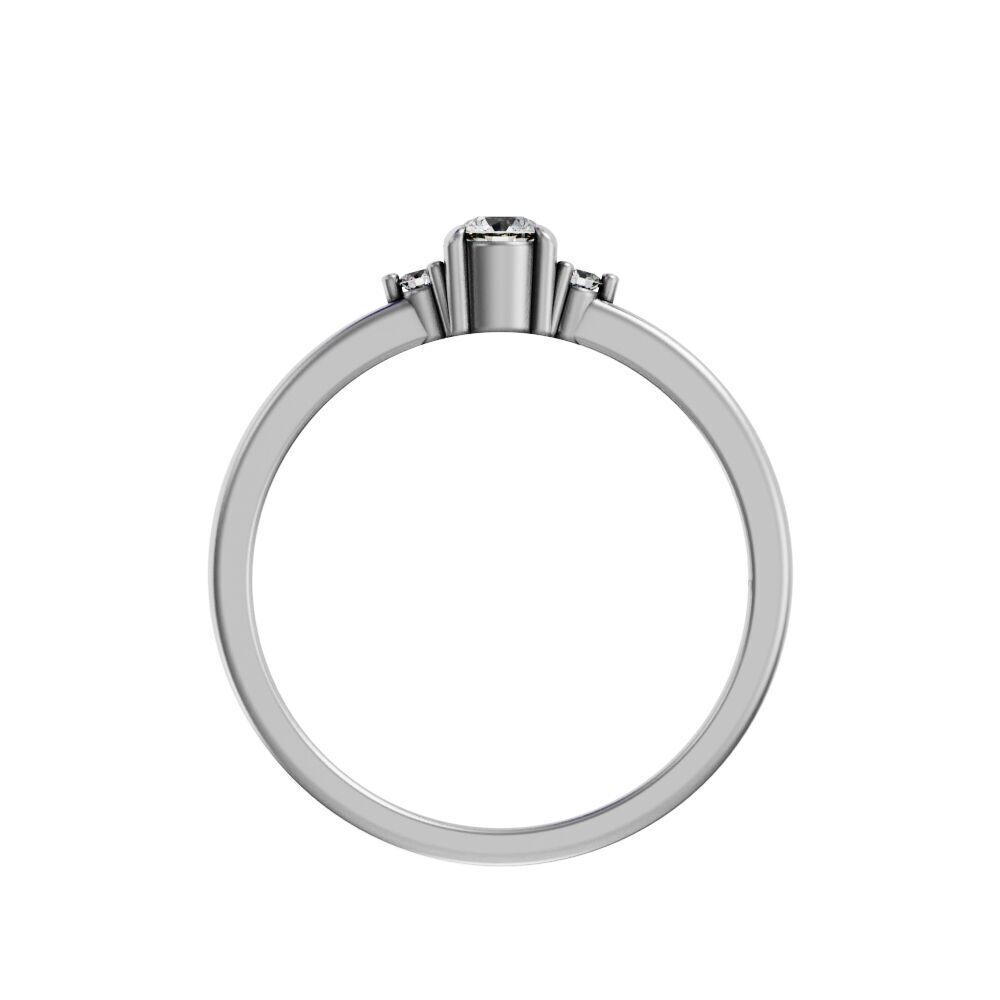 Engagement diamond ring 3D print model_9