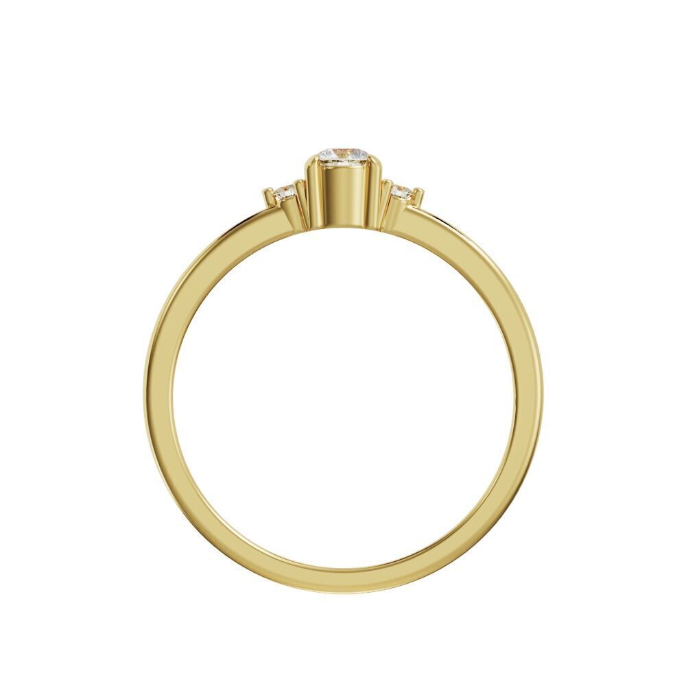 Engagement diamond ring 3D print model_17