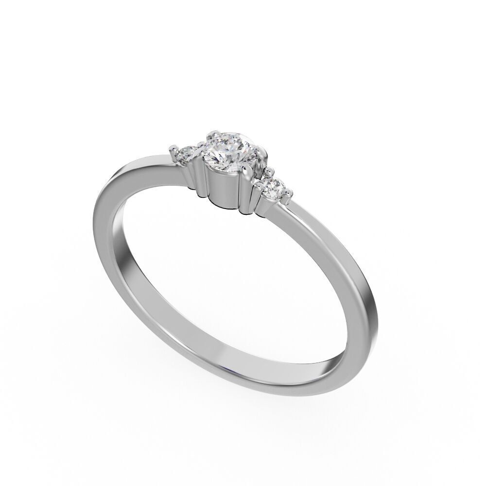Engagement diamond ring 3D print model_15
