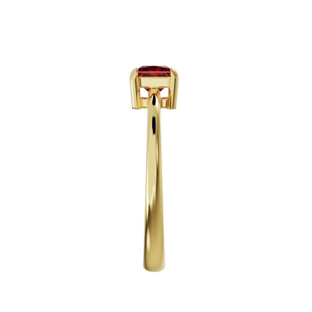 Square stone ring 3D print model_18