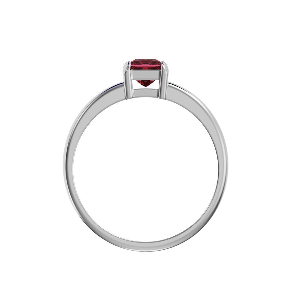 Square stone ring 3D print model_13