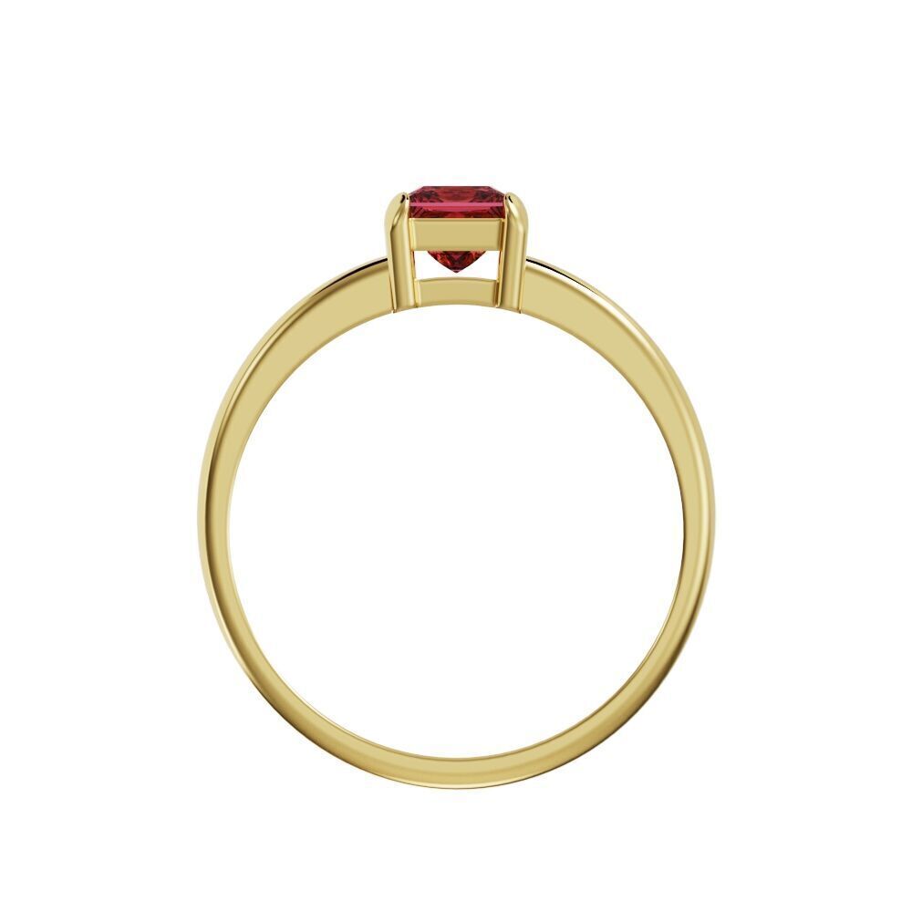 Square stone ring 3D print model_17