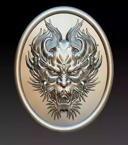 Drago head bas-relief