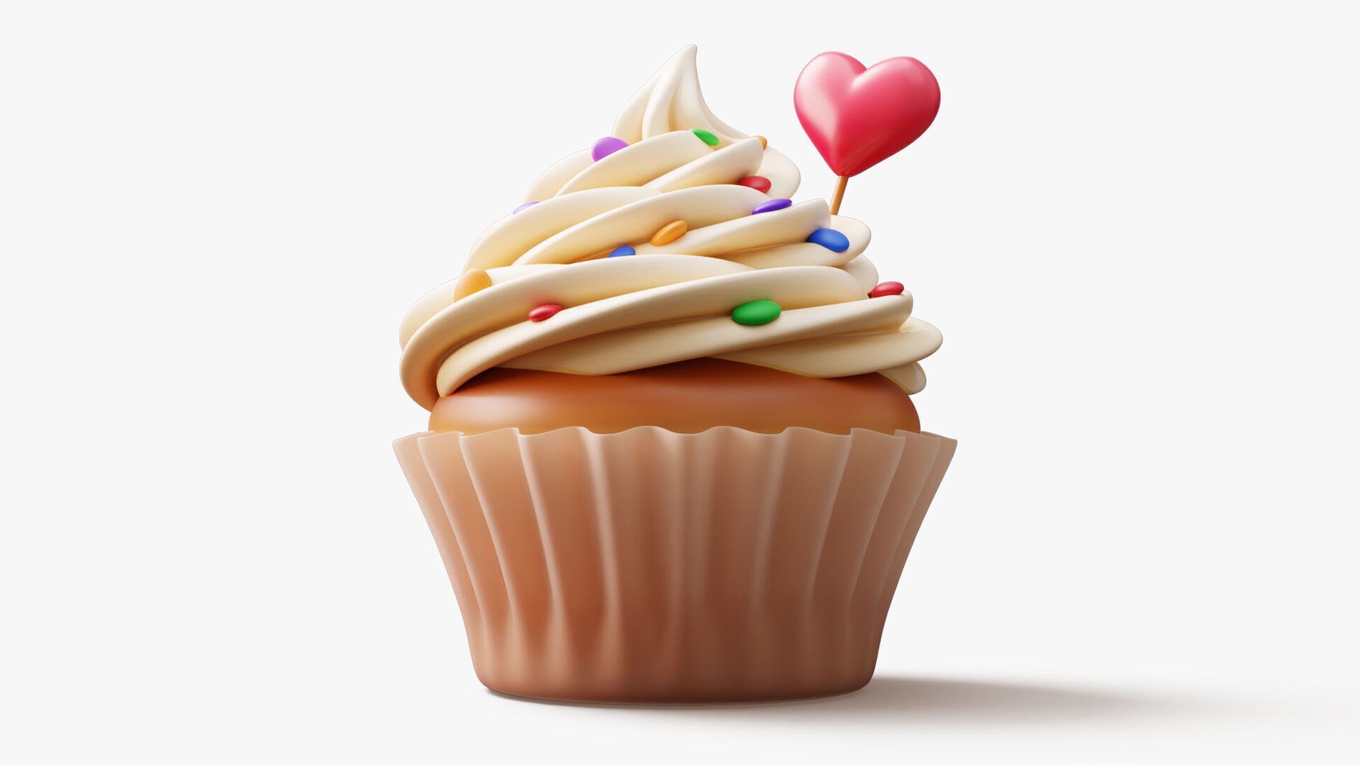 Cupcake Stylized 3D model_1
