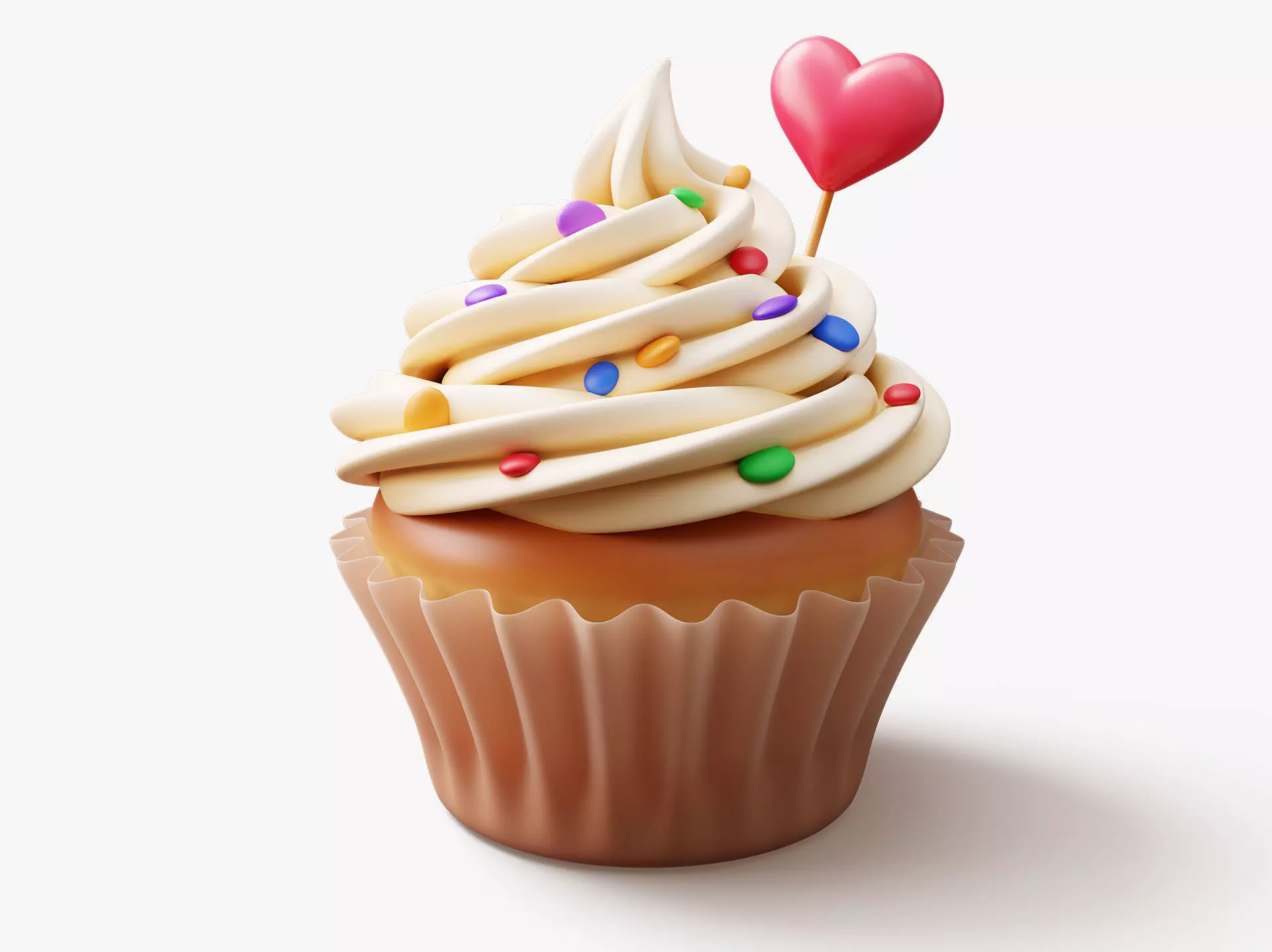 Cupcake Stylized 3D model_0