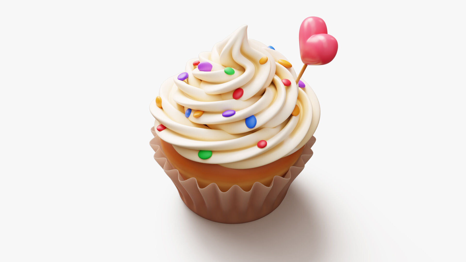 Cupcake Stylized 3D model_2