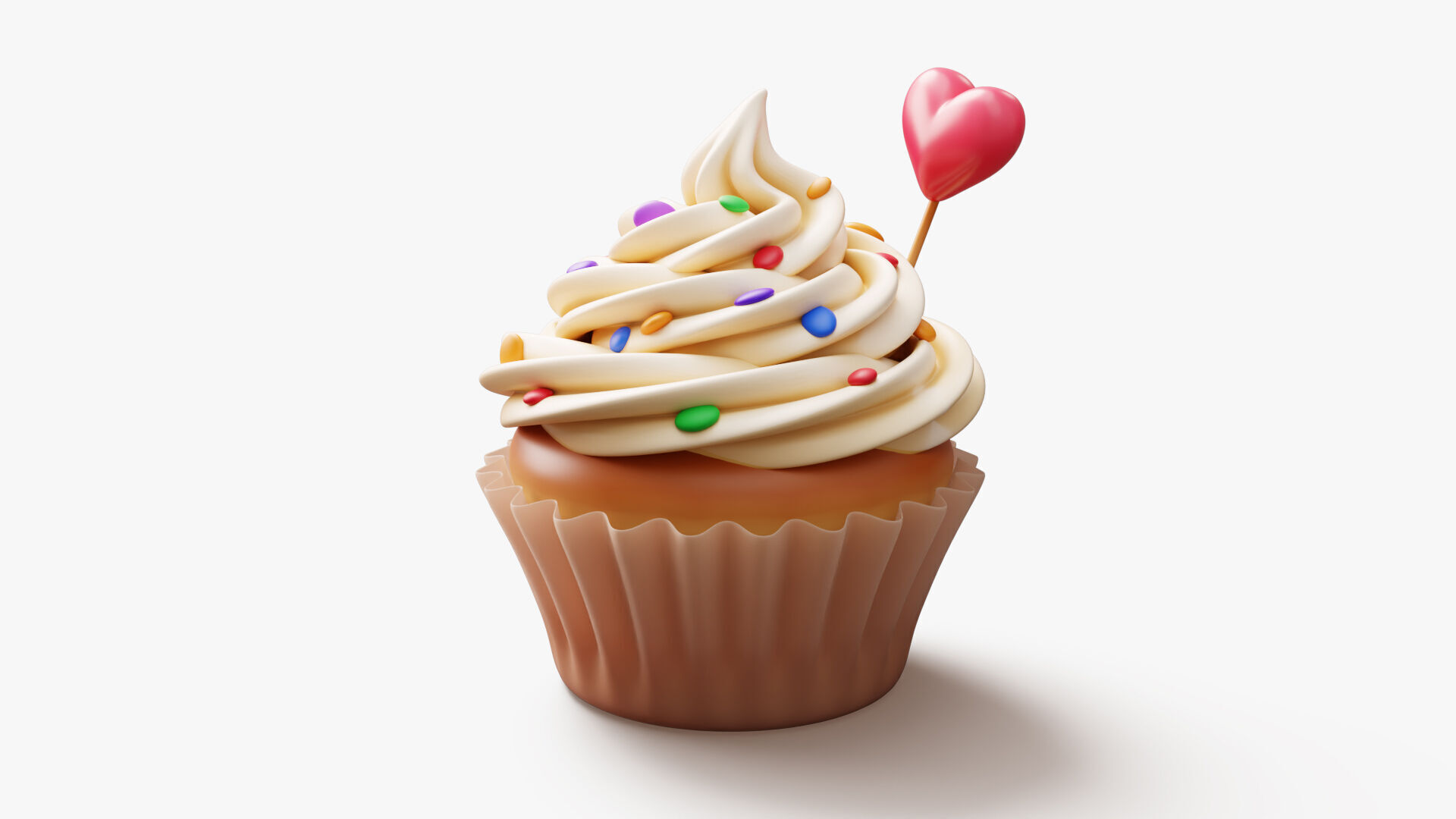 Cupcake Stylized 3D model_3