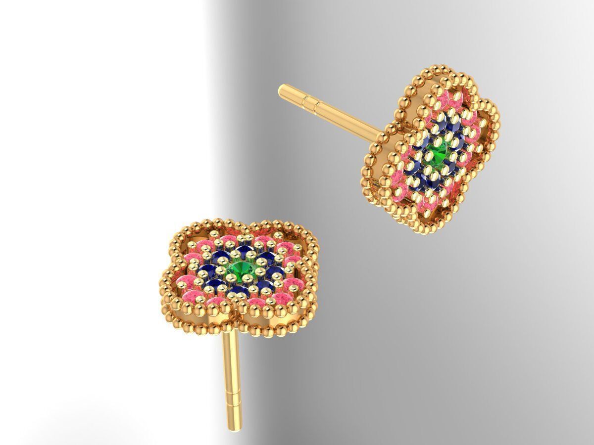 diamond earing 3D print model_1