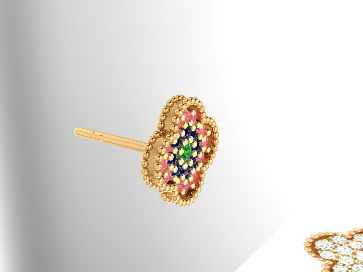 diamond earing 3D print model_2