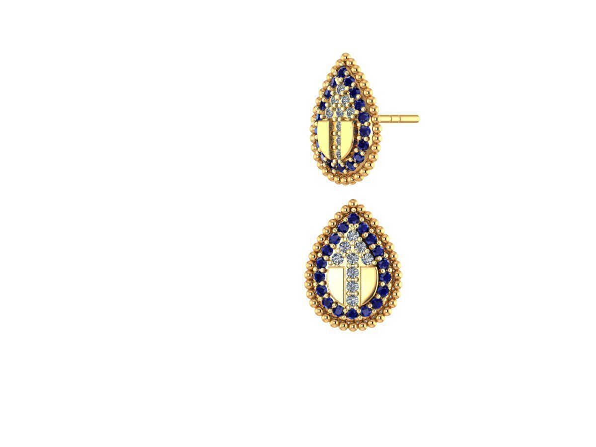 diamond earing 3D print model_4