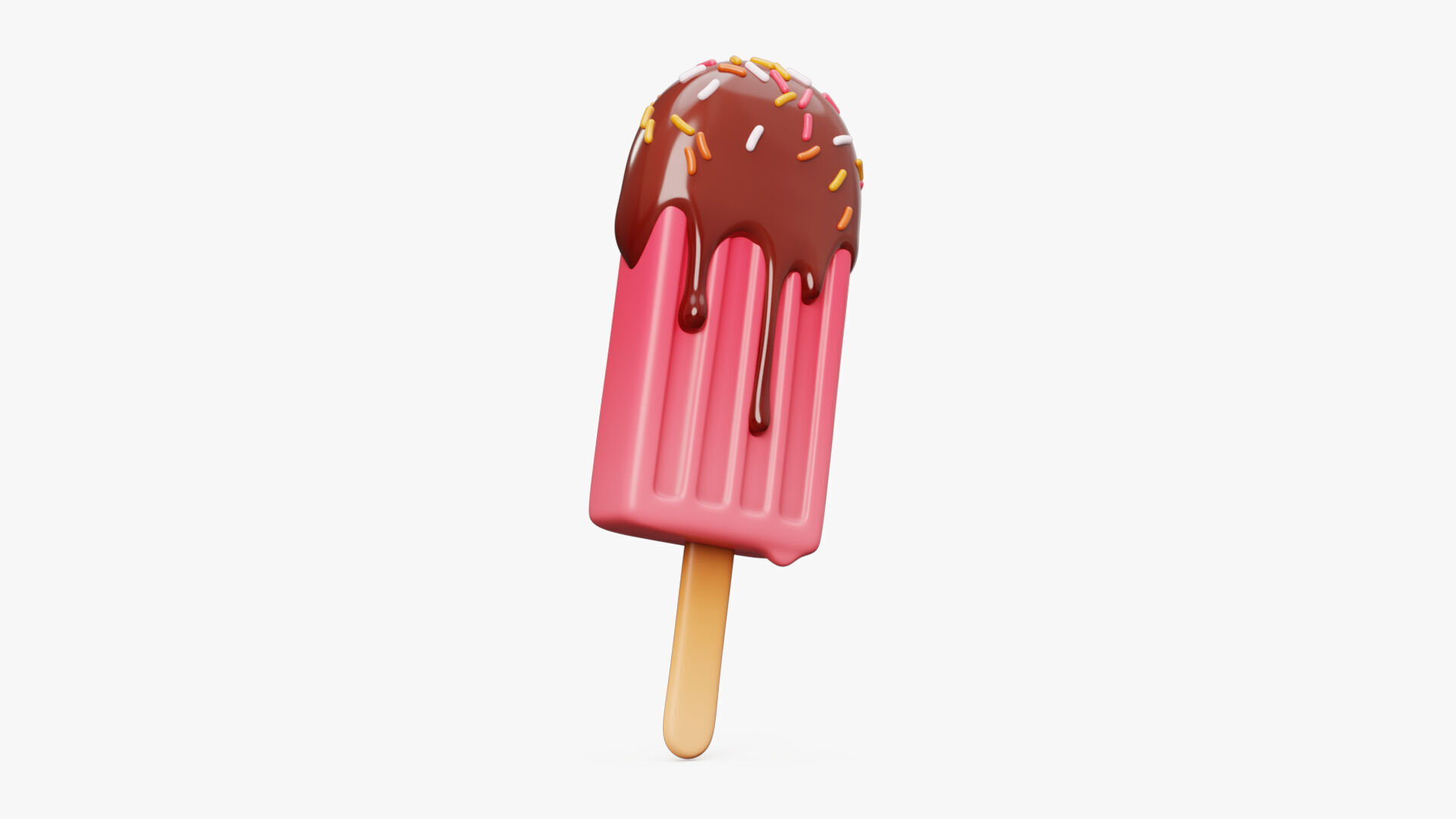 Ice Cream Popsicle Stylized 3D model_1