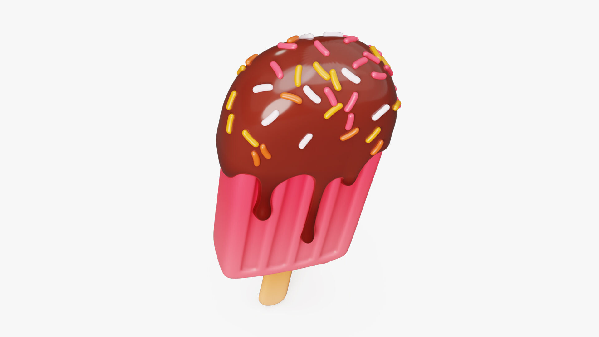Ice Cream Popsicle Stylized 3D model_2