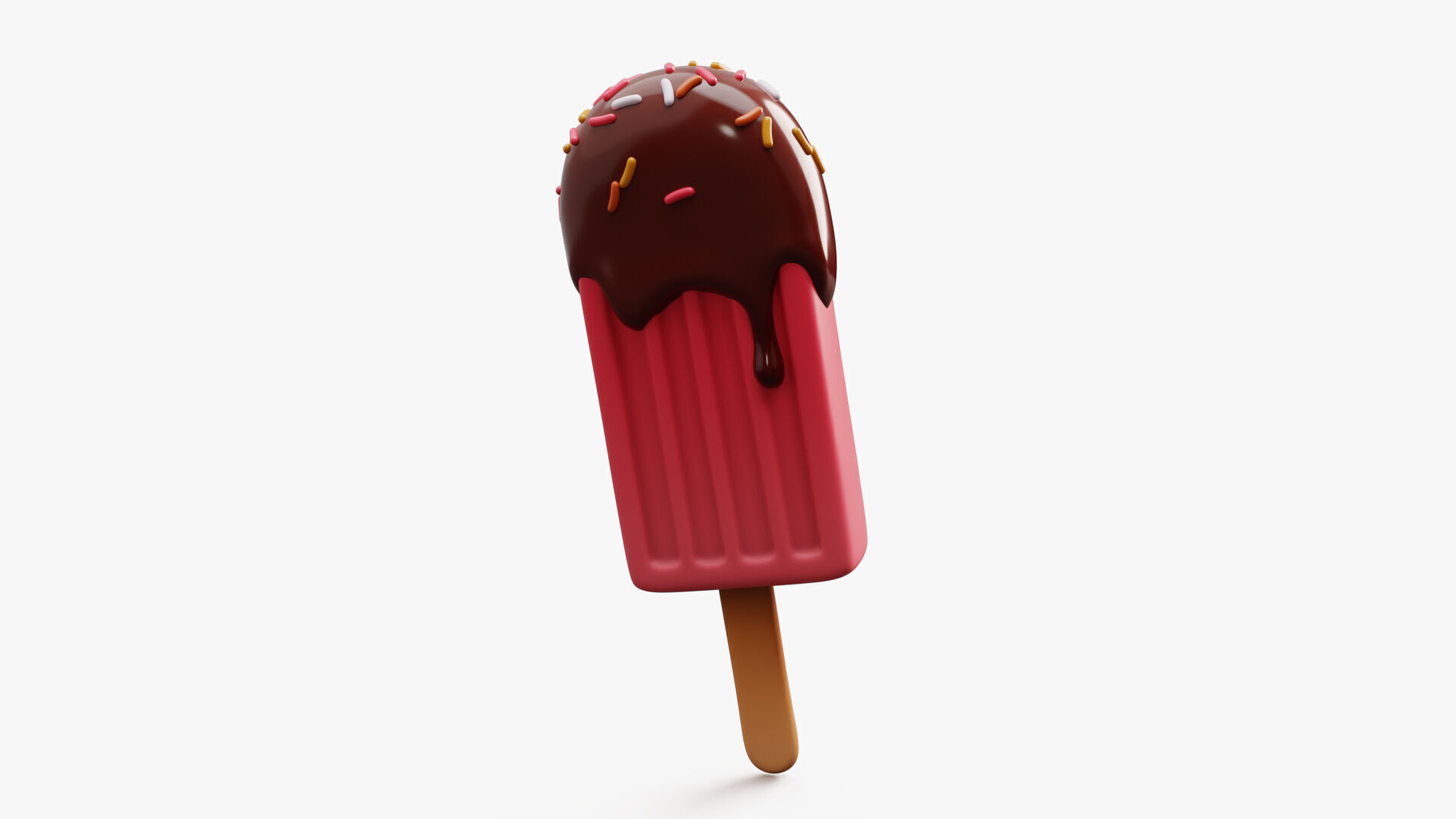 Ice Cream Popsicle Stylized 3D model_4