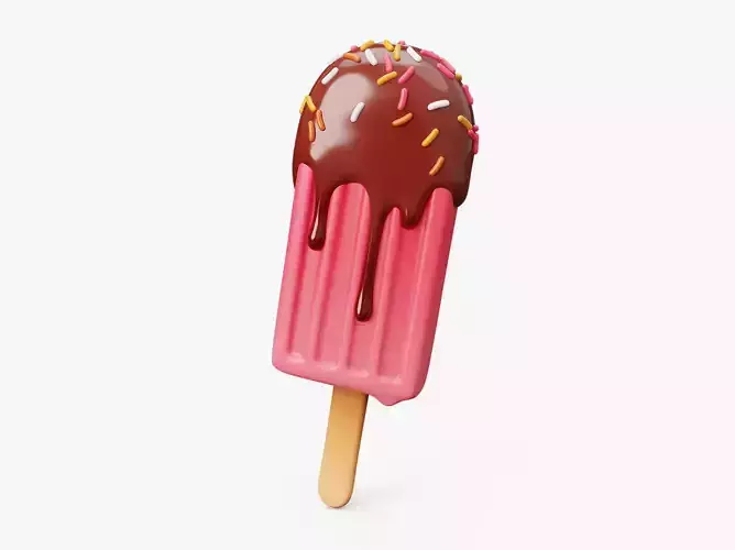 Ice Cream Popsicle Stylized 3D model Ice Cream Popsicle Stylized 3D model