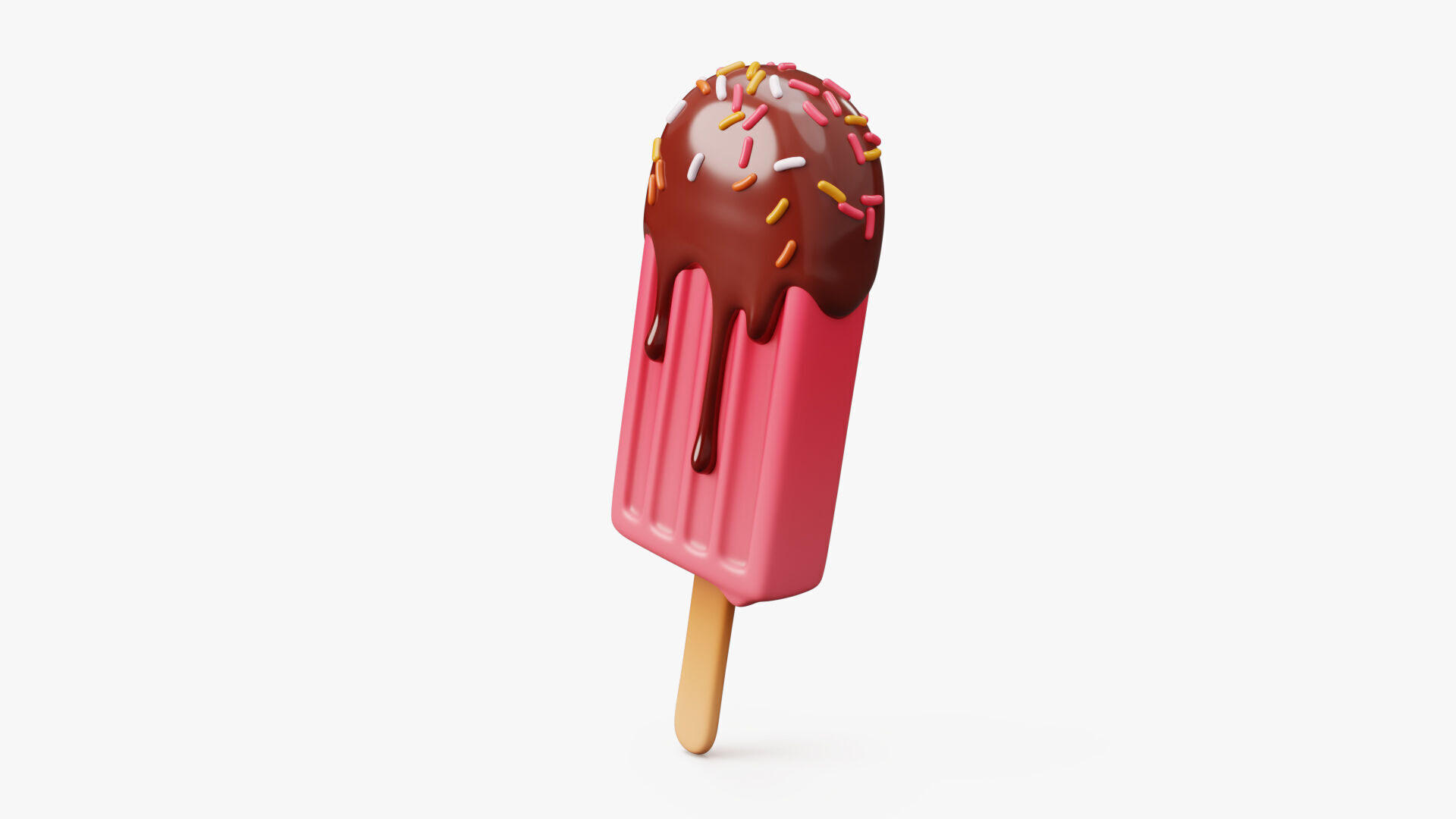 Ice Cream Popsicle Stylized 3D model_3