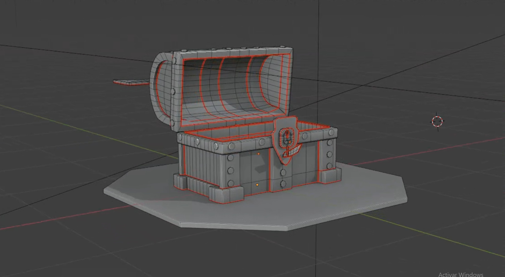 Cofre Low-poly 3D model_4