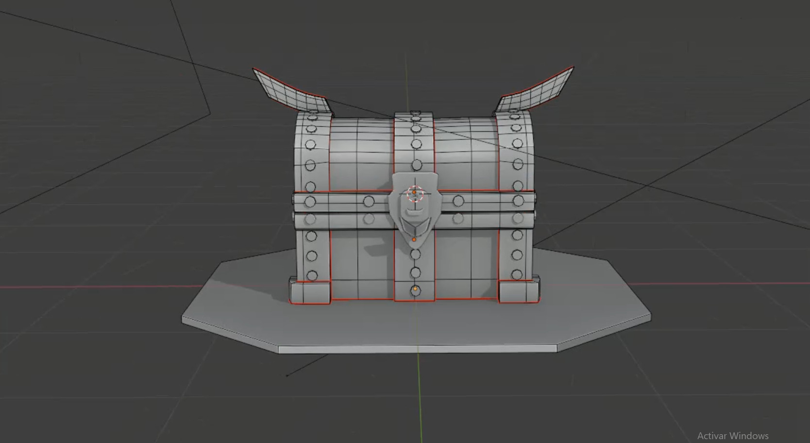 Cofre Low-poly 3D model_3