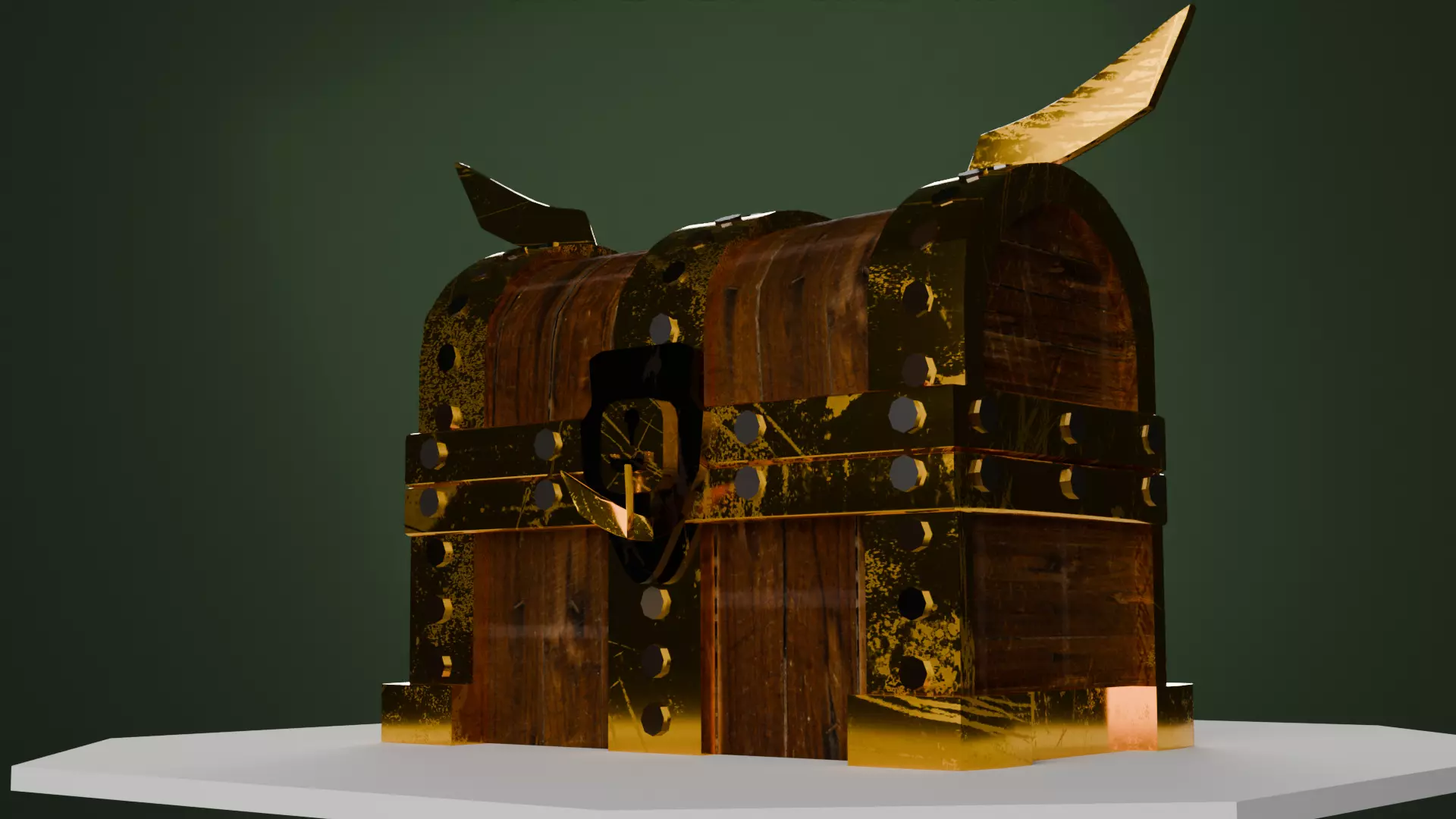 Cofre Low-poly 3D model_0