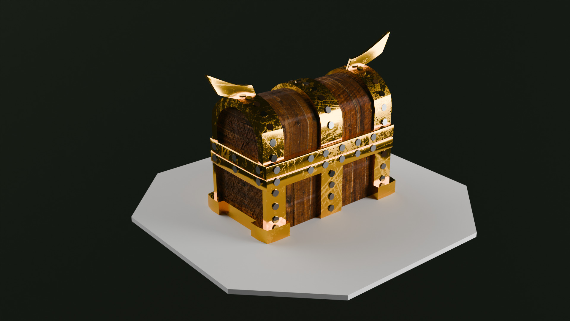 Cofre Low-poly 3D model_2