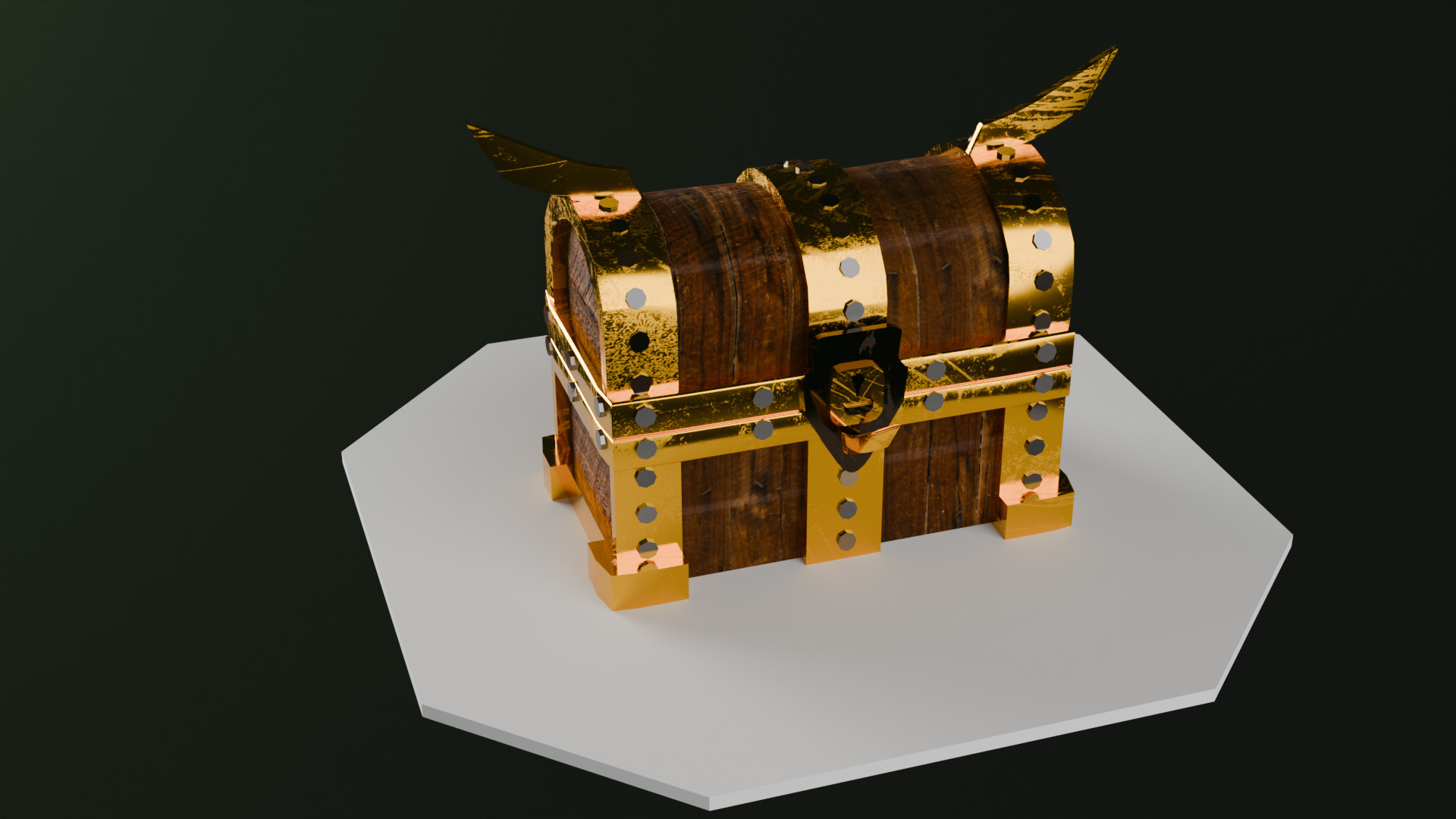 Cofre Low-poly 3D model_1