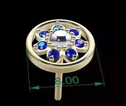 flower diamond earing