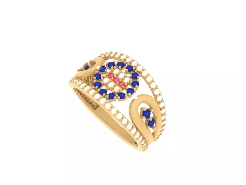 diamond ring  3D print model_0