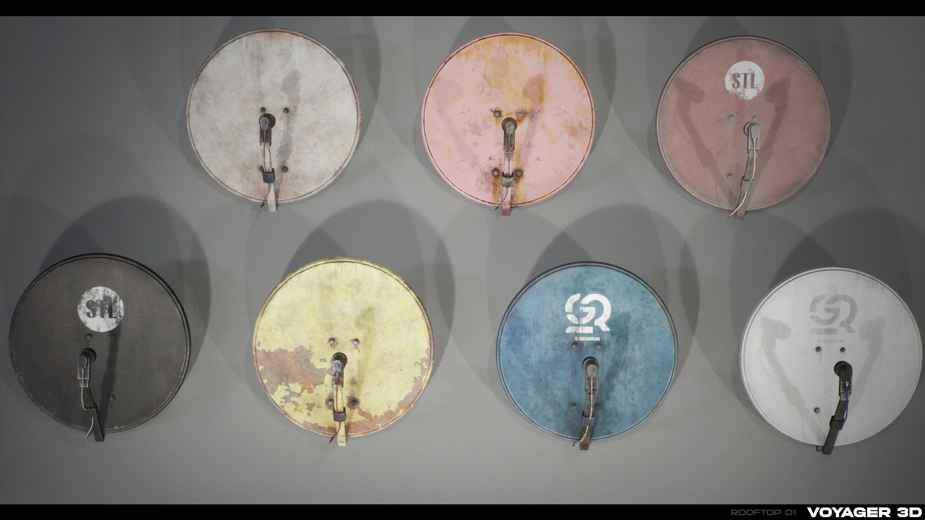 Rooftop Props Pack Vol 01 Low-poly 3D model_6