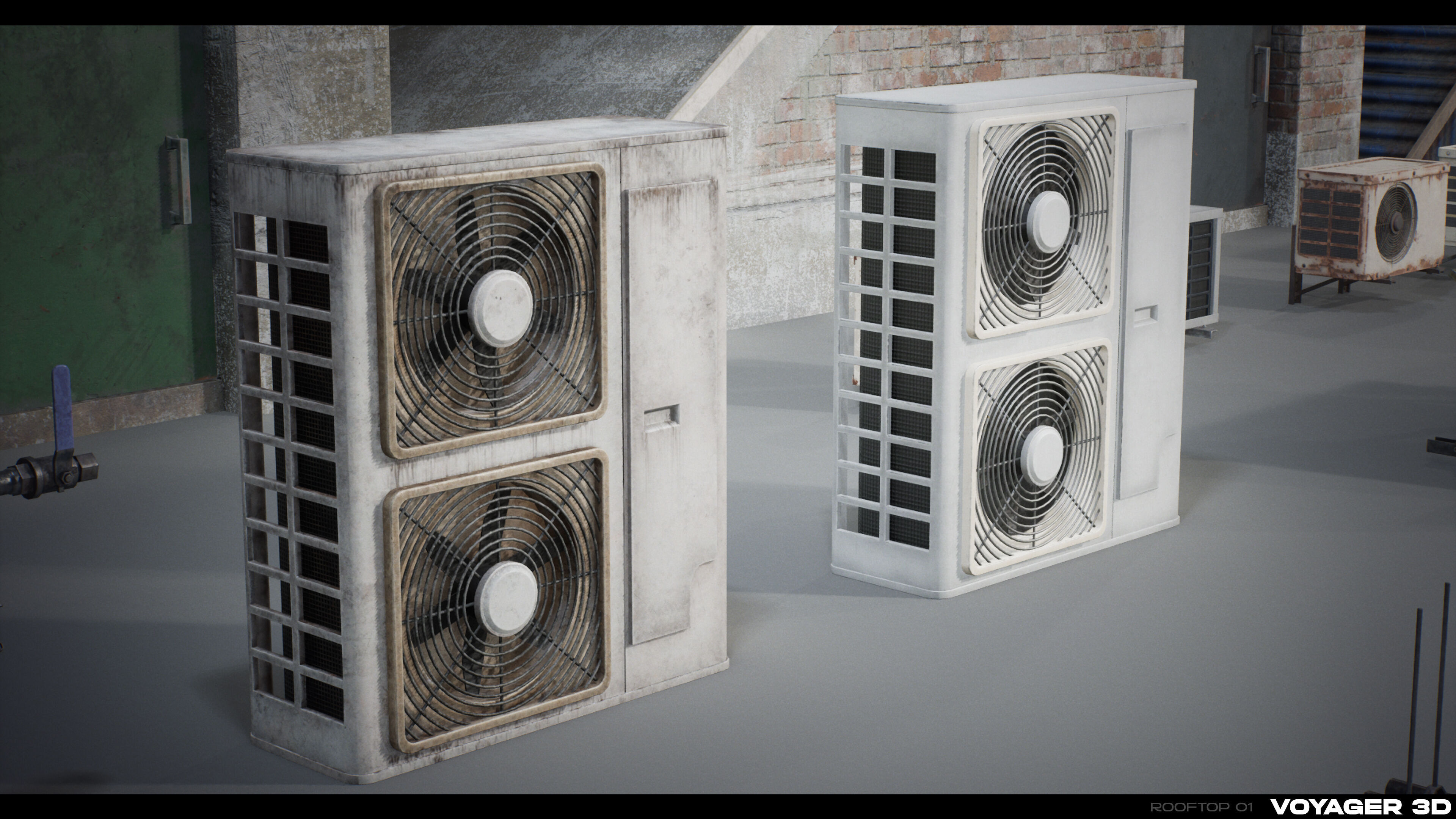 Rooftop Props Pack Vol 01 Low-poly 3D model_10