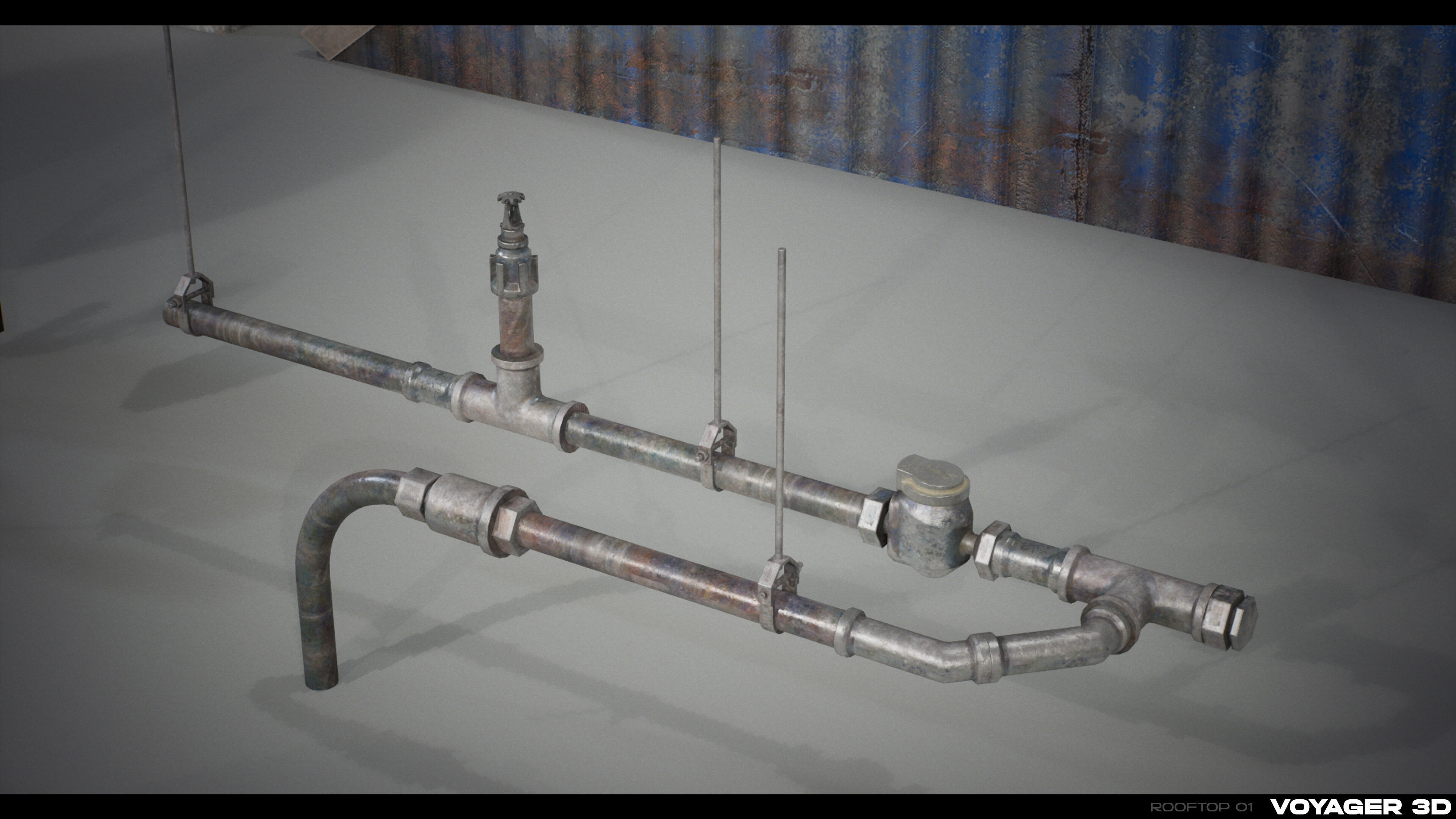 Rooftop Props Pack Vol 01 Low-poly 3D model_12