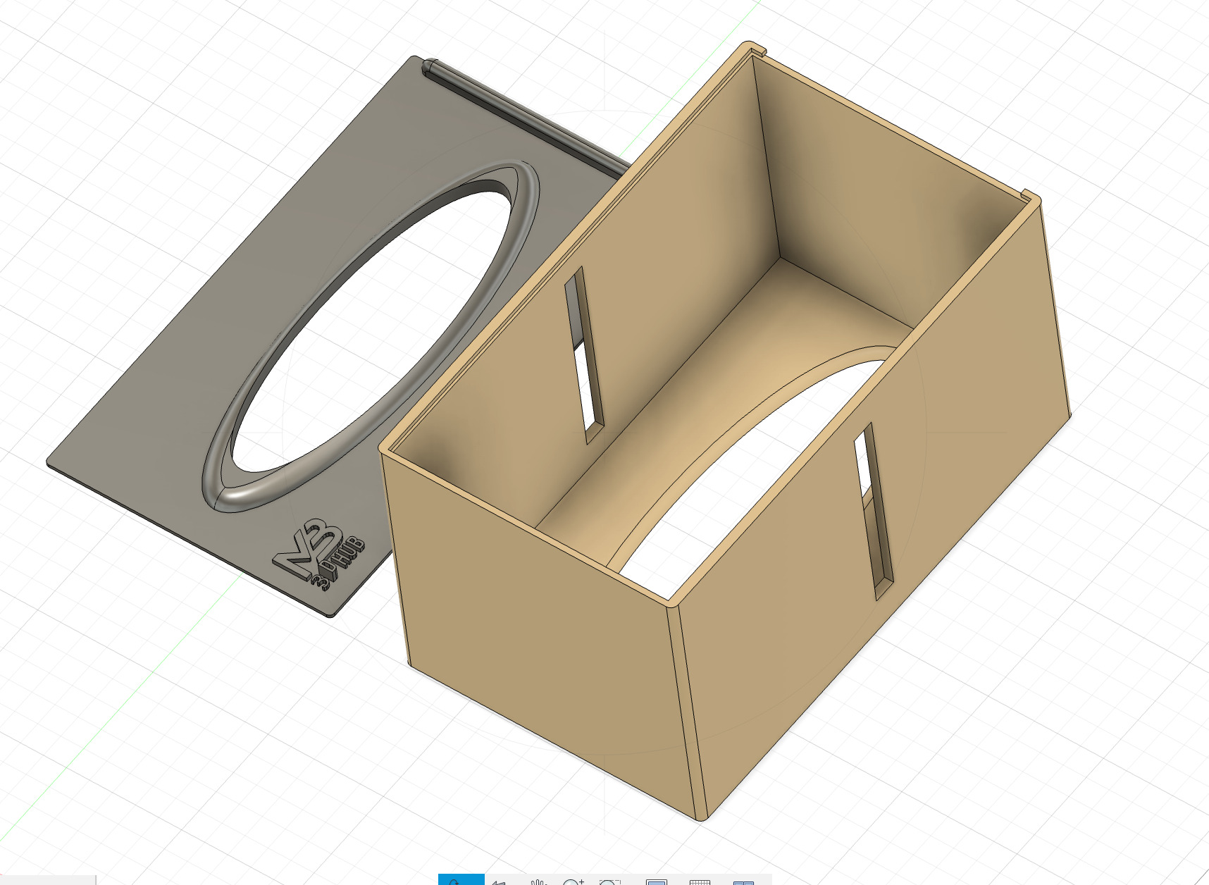 Wall tissue box with 2 doors 3D print model_2