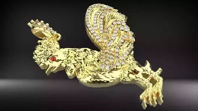 Rooster Chicken Pendant 