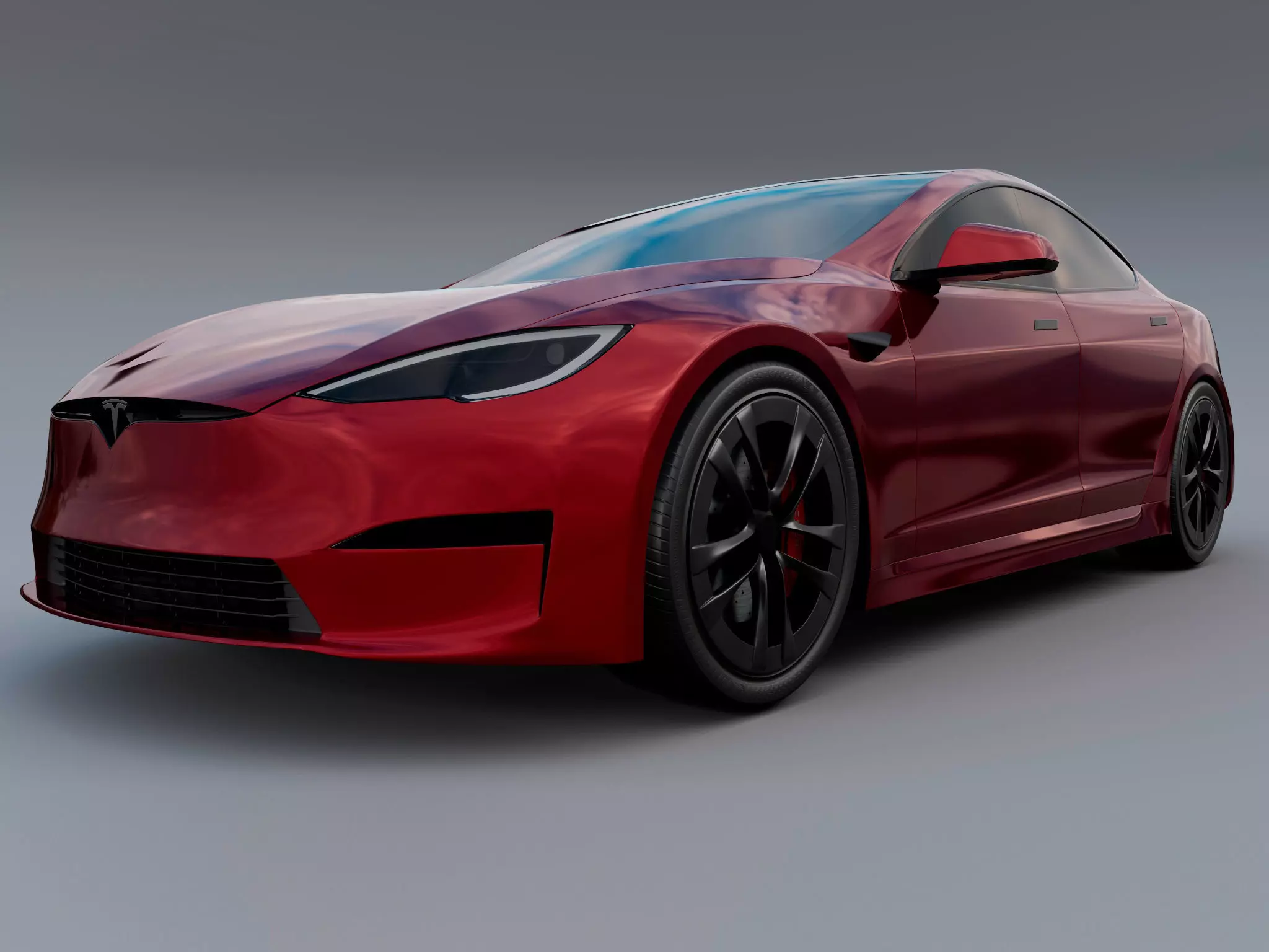 Tesla model S Plaid 3D model_0
