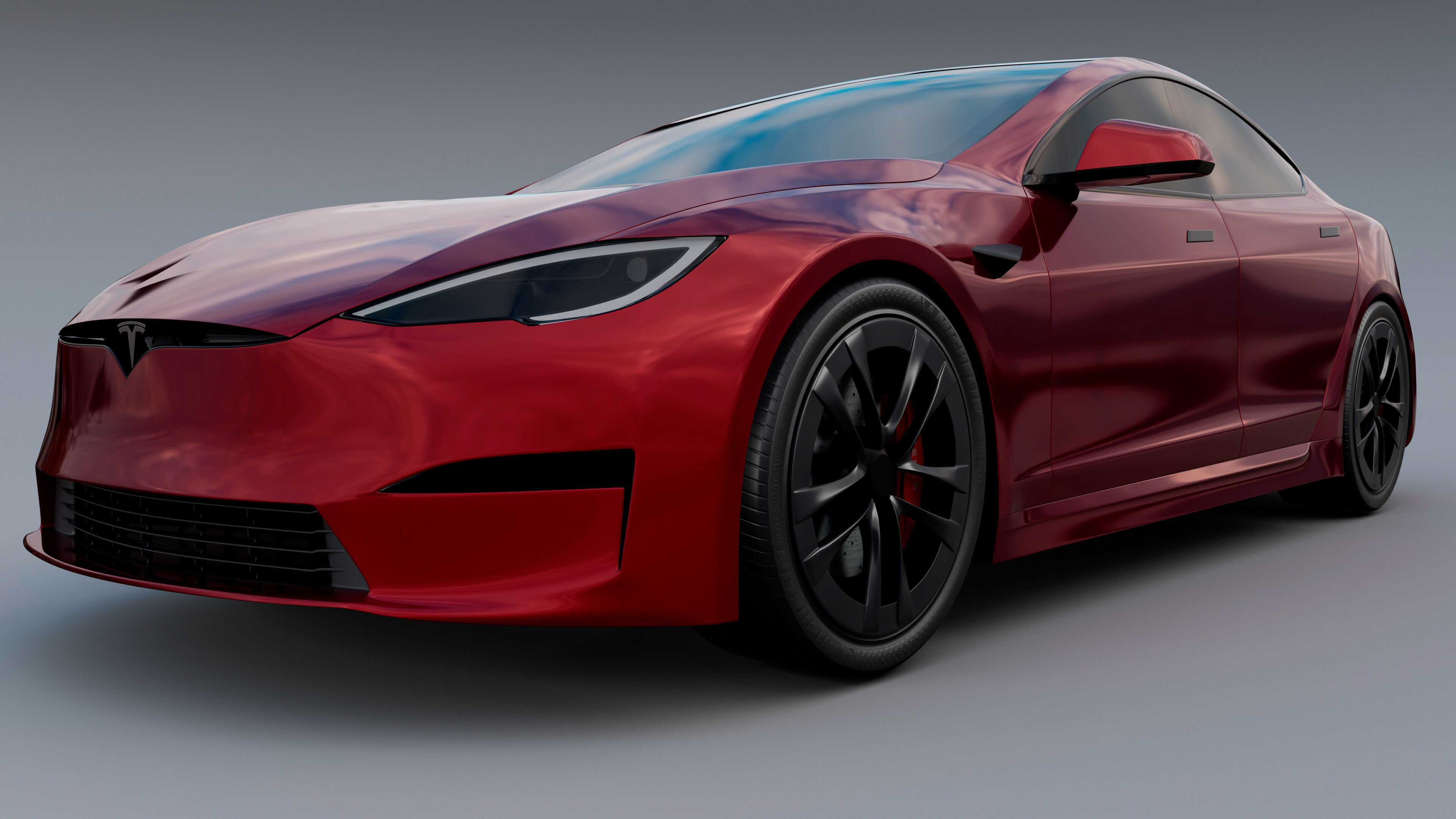 Tesla model S Plaid 3D model_2