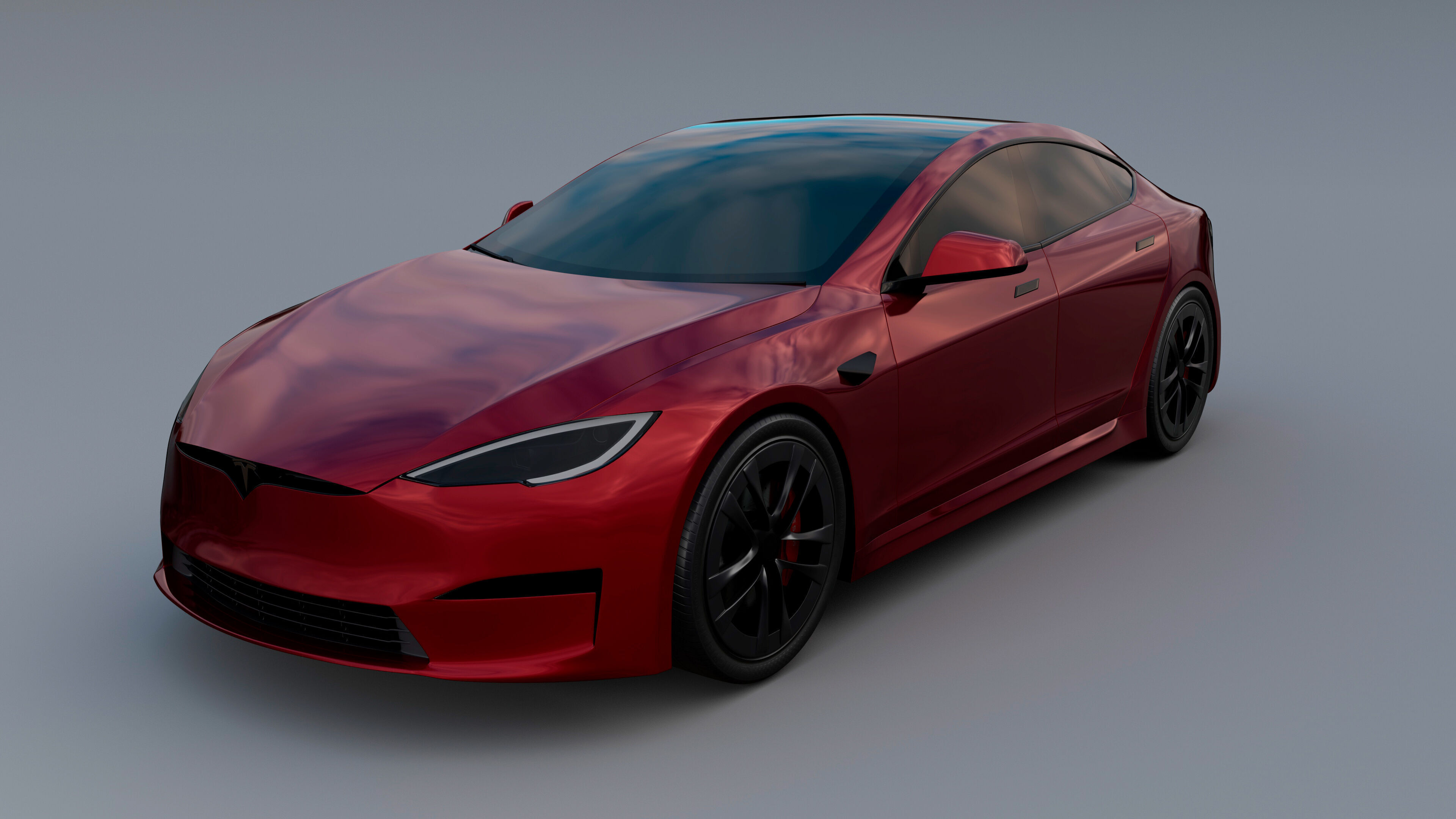 Tesla model S Plaid 3D model_4