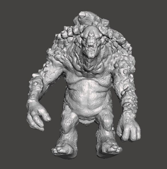 ROCK TROLL MONSTER MINIATURE MODEL FOR FANTASY GAMES RPG DND 3D print model_7