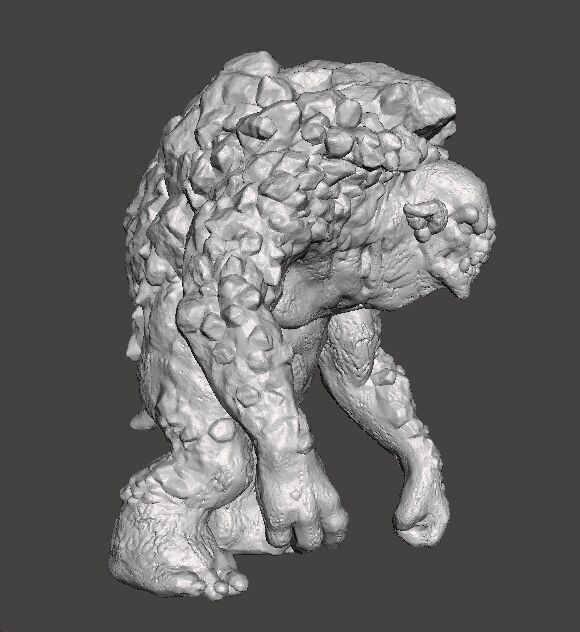 ROCK TROLL MONSTER MINIATURE MODEL FOR FANTASY GAMES RPG DND 3D print model_3