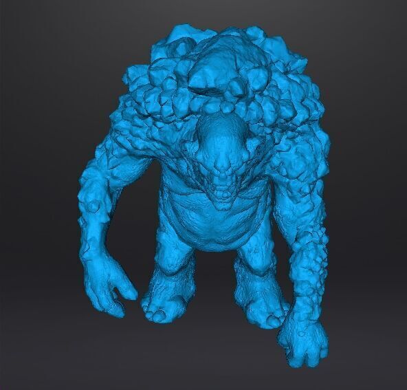 ROCK TROLL MONSTER MINIATURE MODEL FOR FANTASY GAMES RPG DND 3D print model_11