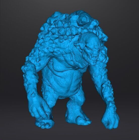 ROCK TROLL MONSTER MINIATURE MODEL FOR FANTASY GAMES RPG DND 3D print model_9