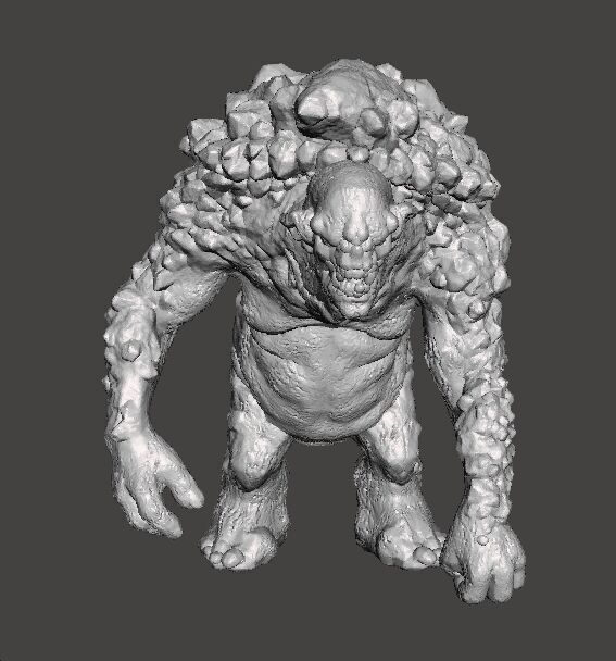 ROCK TROLL MONSTER MINIATURE MODEL FOR FANTASY GAMES RPG DND 3D print model_1