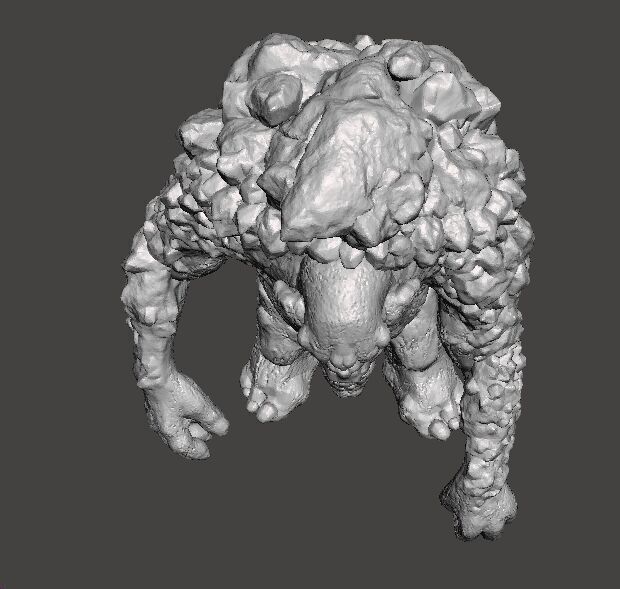 ROCK TROLL MONSTER MINIATURE MODEL FOR FANTASY GAMES RPG DND 3D print model_6