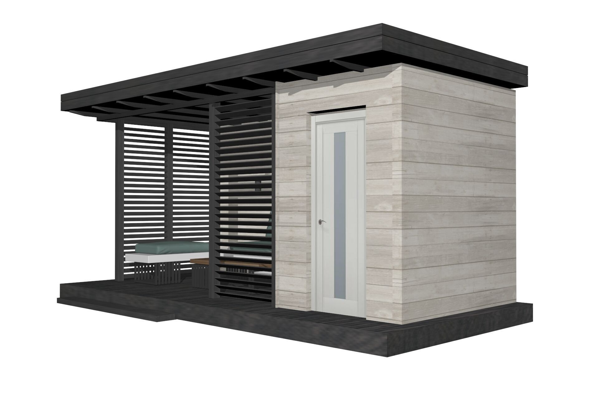 summer gazebo Free low-poly 3D model_1