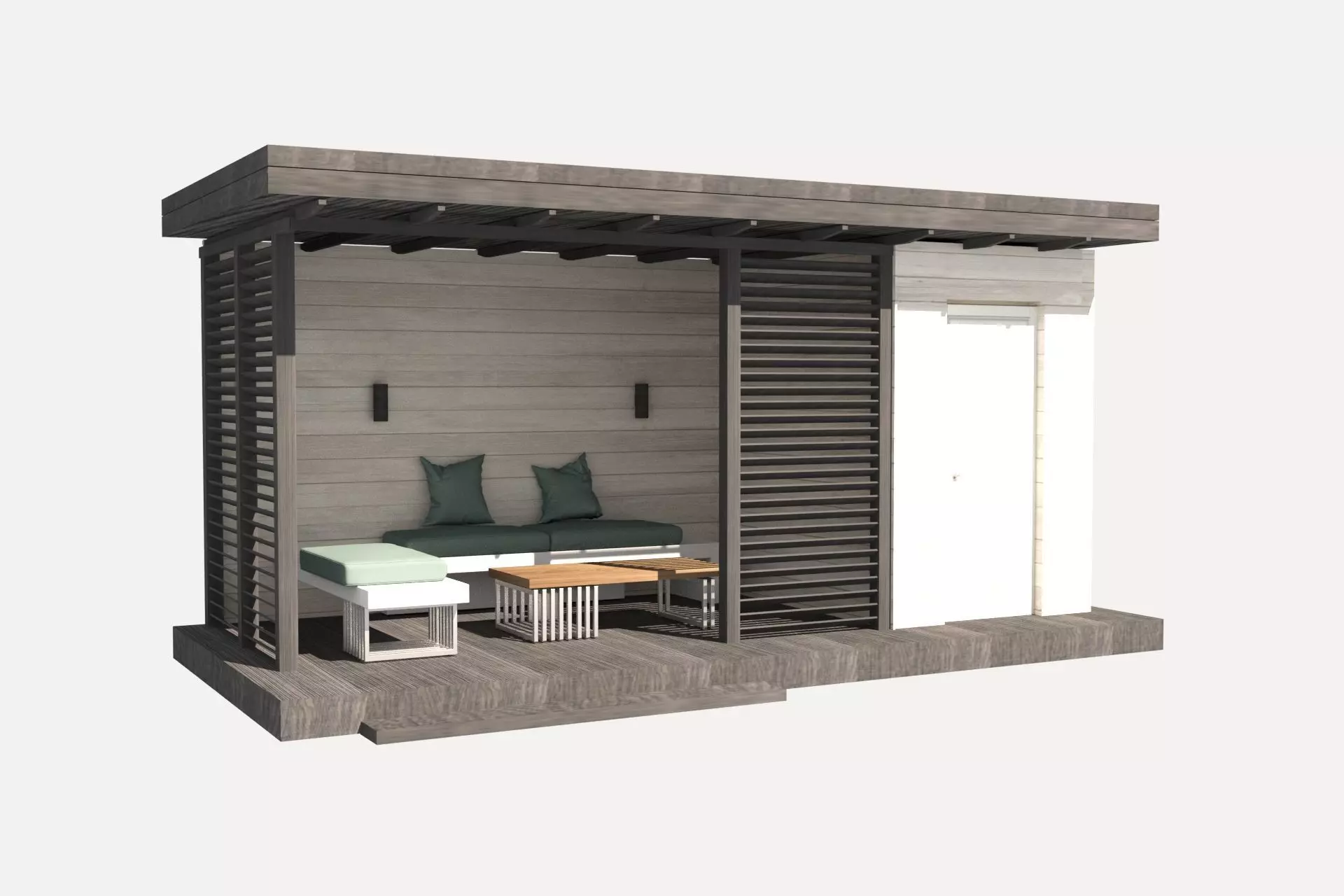 summer gazebo Free low-poly 3D model_0