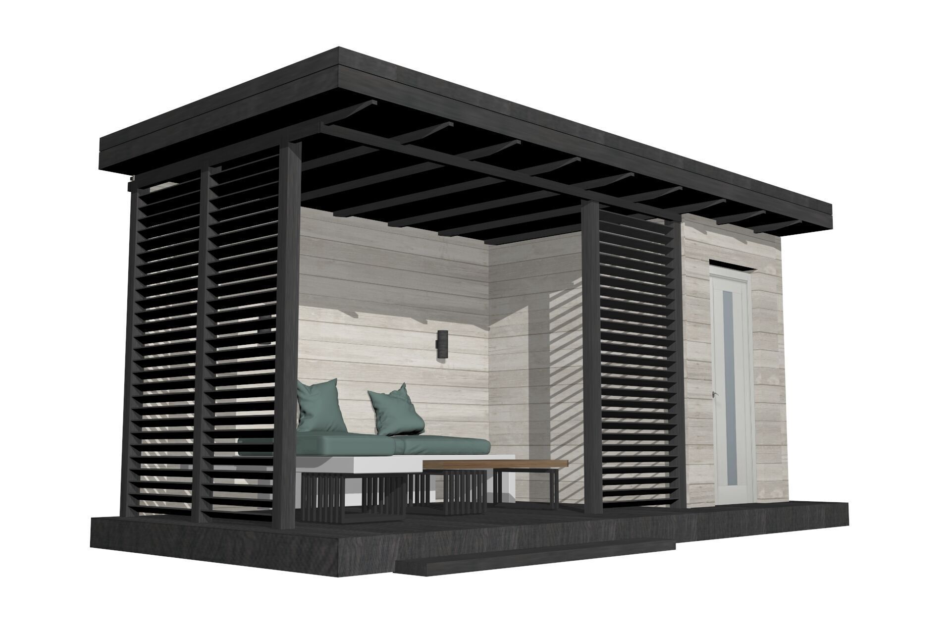 summer gazebo Free low-poly 3D model_3