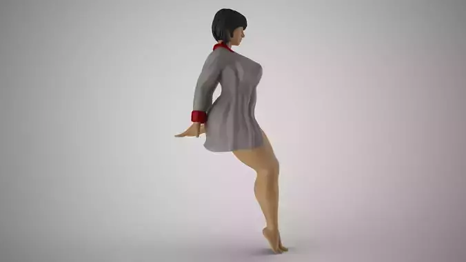 Woman Leaning on Something 3D print model