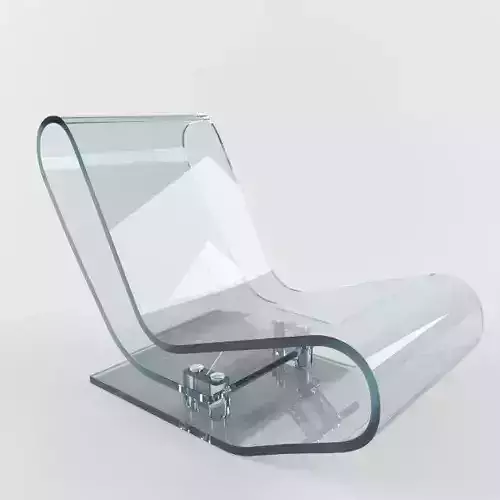 Kartell lounge chair made of clear glass
