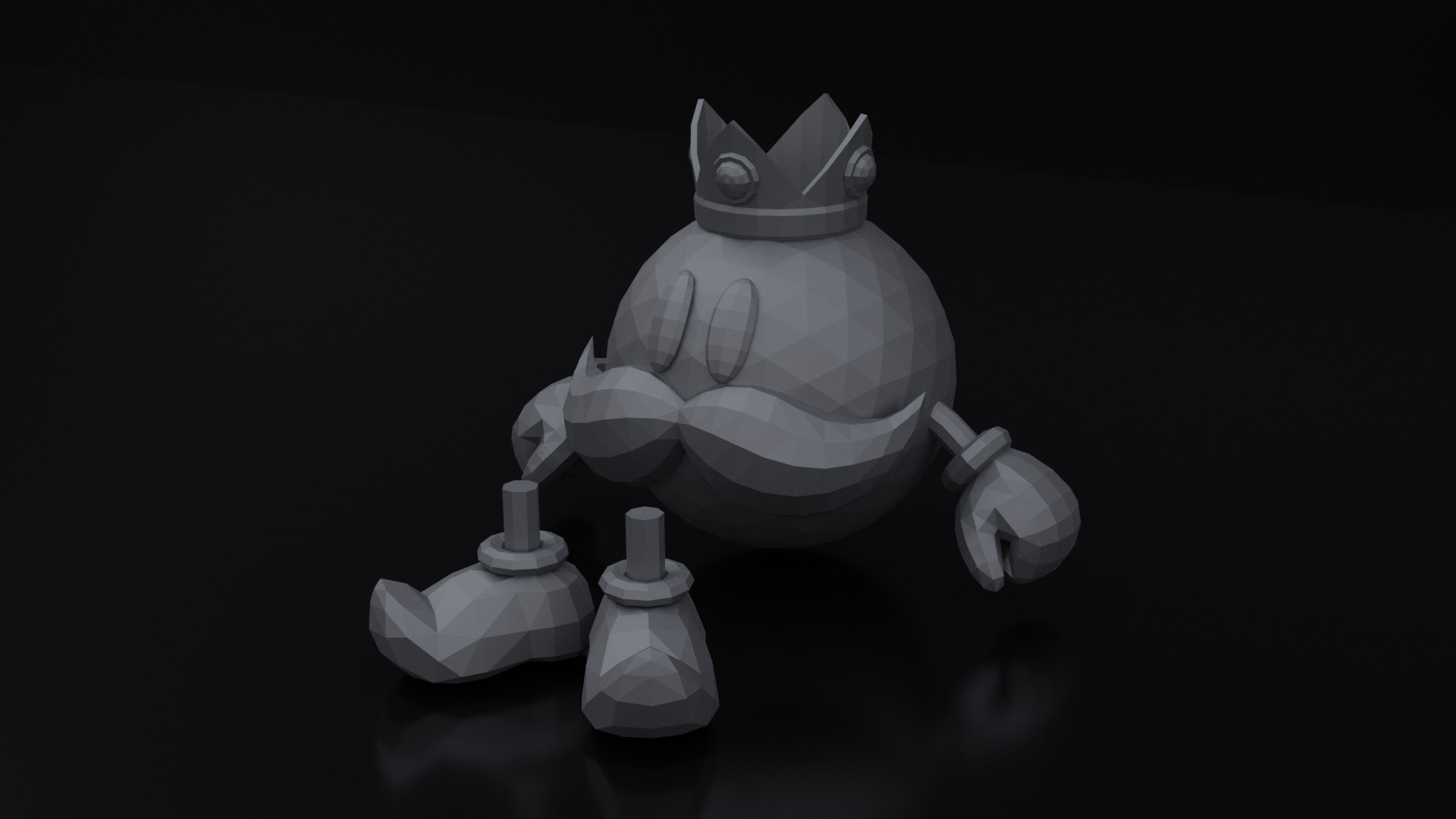 King Bob-omb Super Mario 3D print model_5