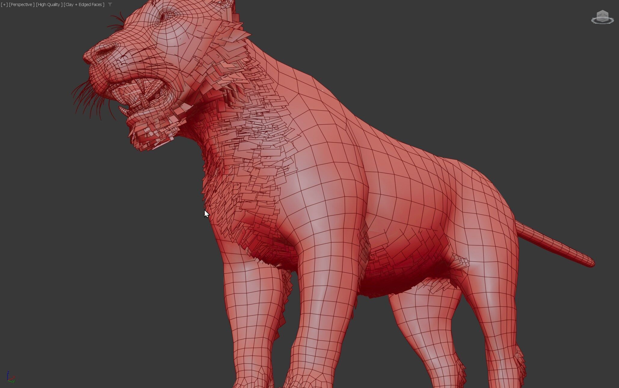 Realistic Tiger Low-poly 3D model_7