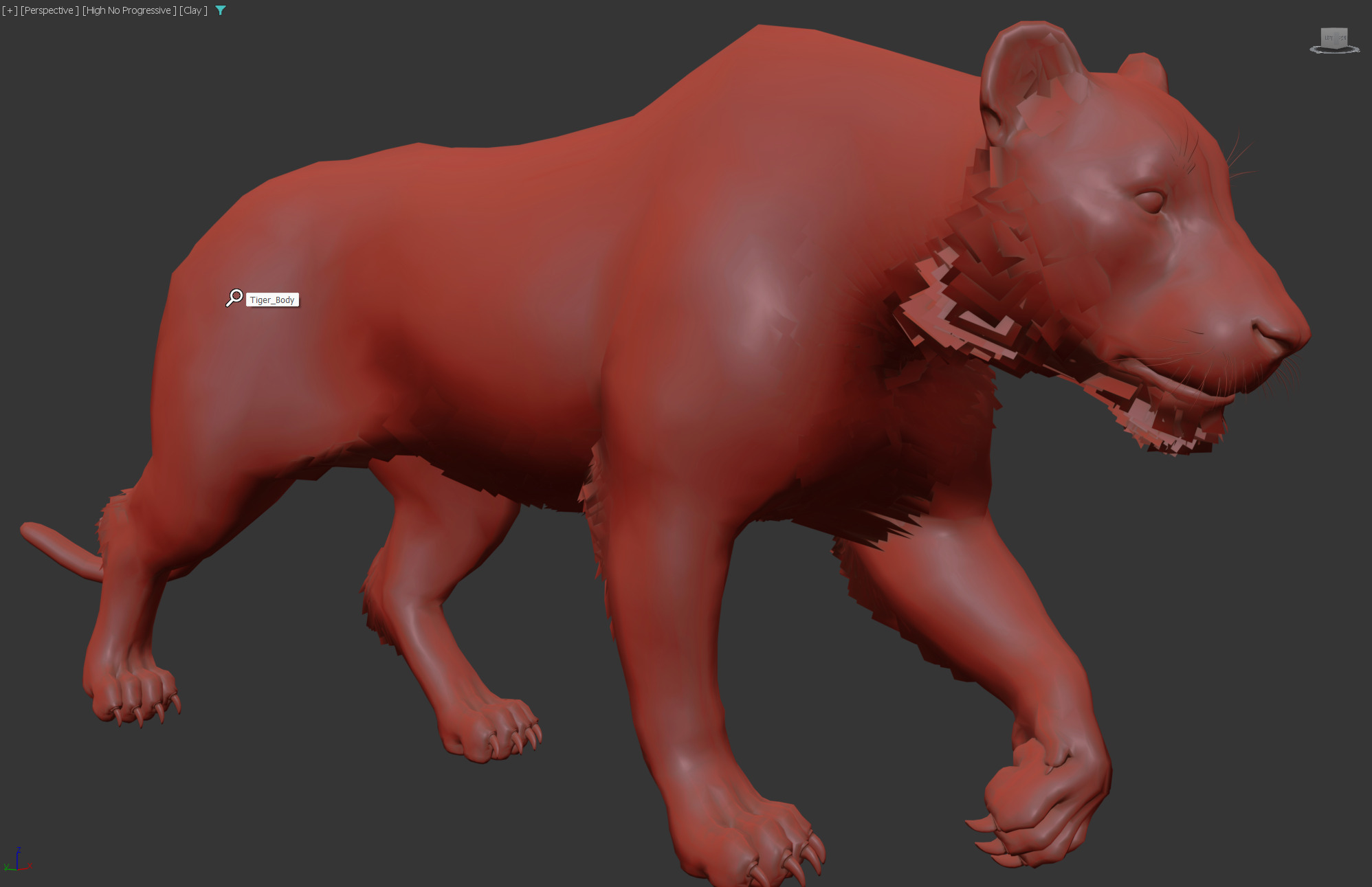 Realistic Tiger Low-poly 3D model_6
