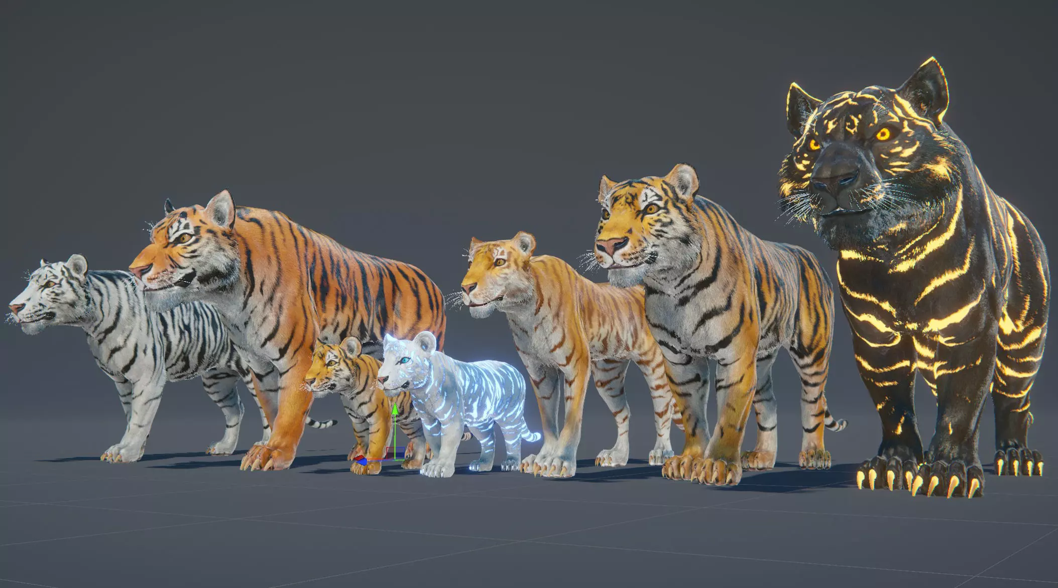 Realistic Tiger Low-poly 3D model_0