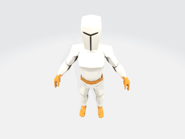 Lowpoly character Low-poly 3D model_3